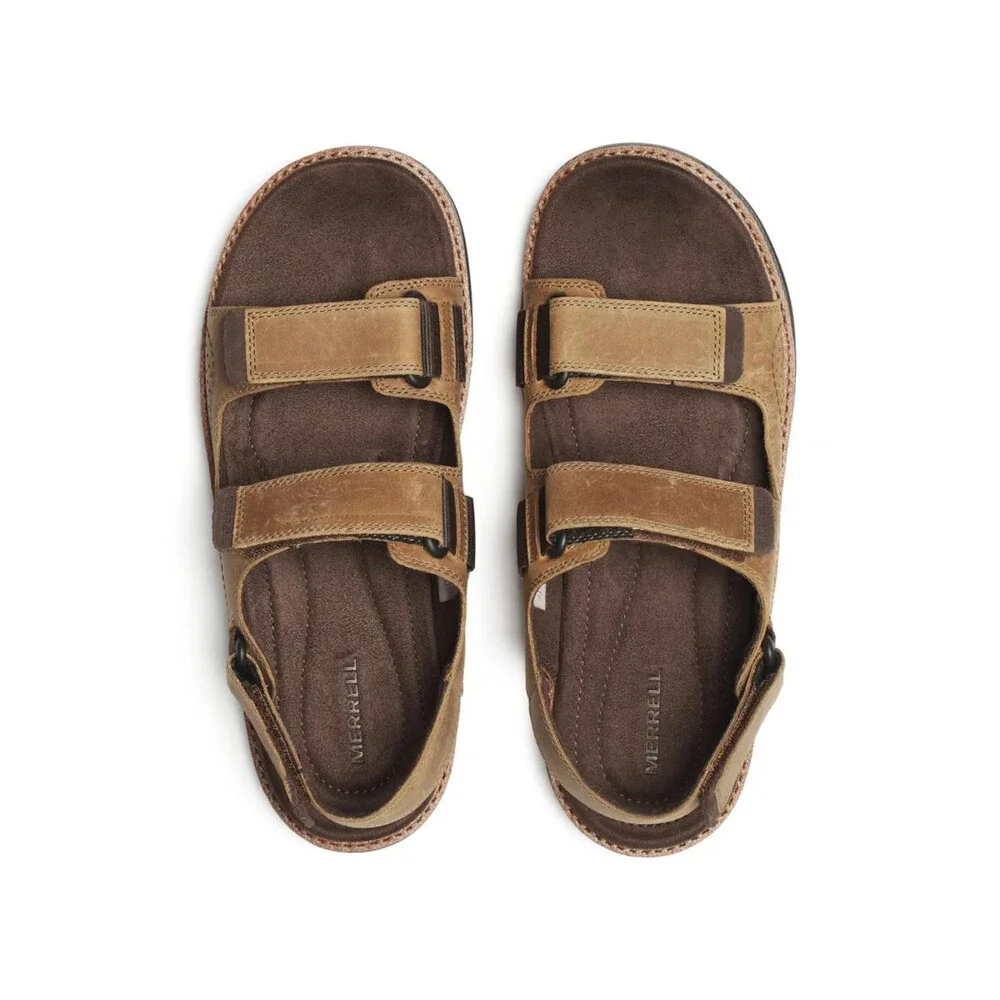 Merrell Cove J00003392 Sandals Men's Brown Leather Adjustable Strap SHOP694